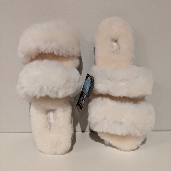 Free People Lamo real fur shearling slides